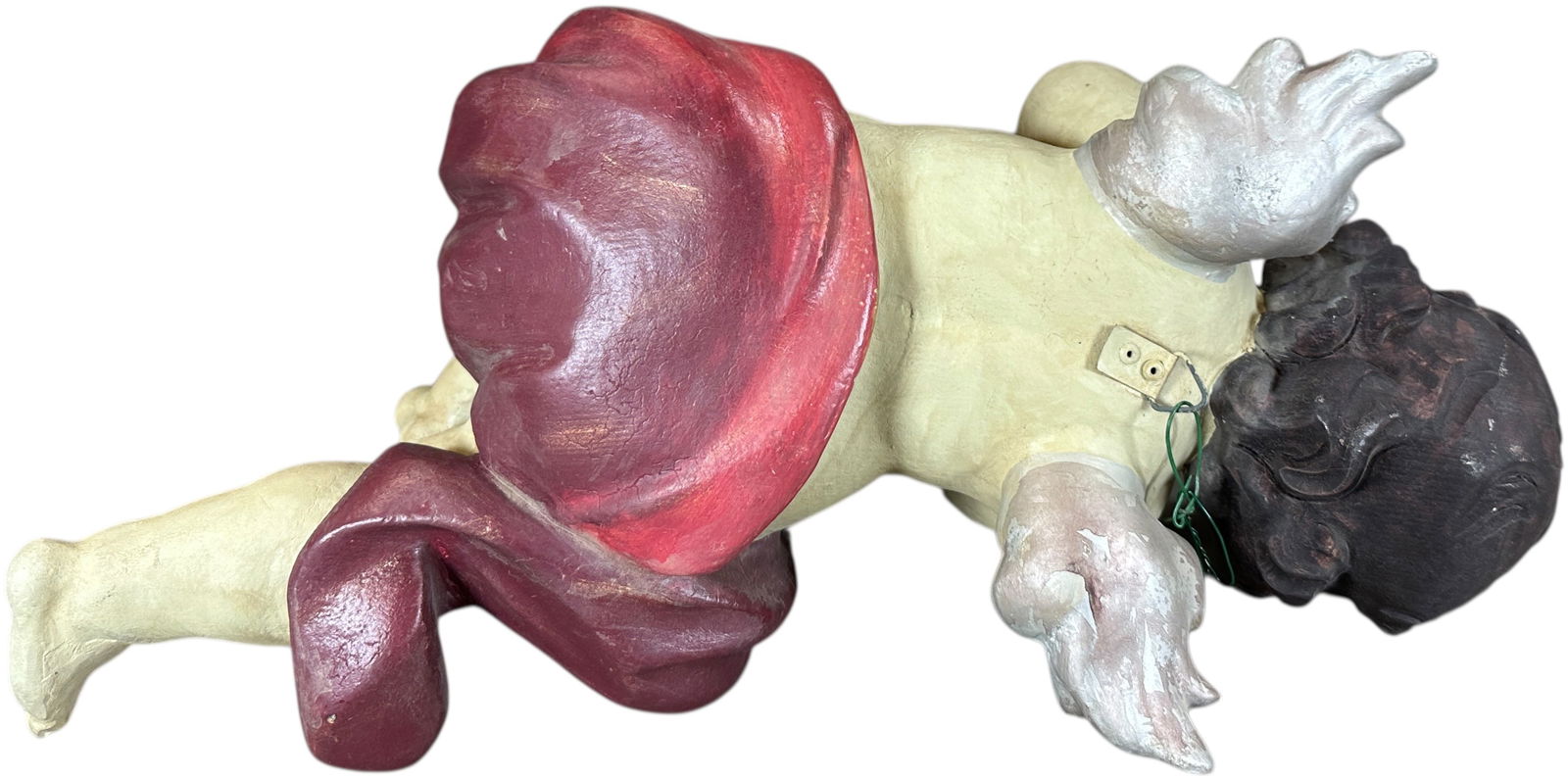 PLASTER CHERUB PLAYING TRUMPET - 7