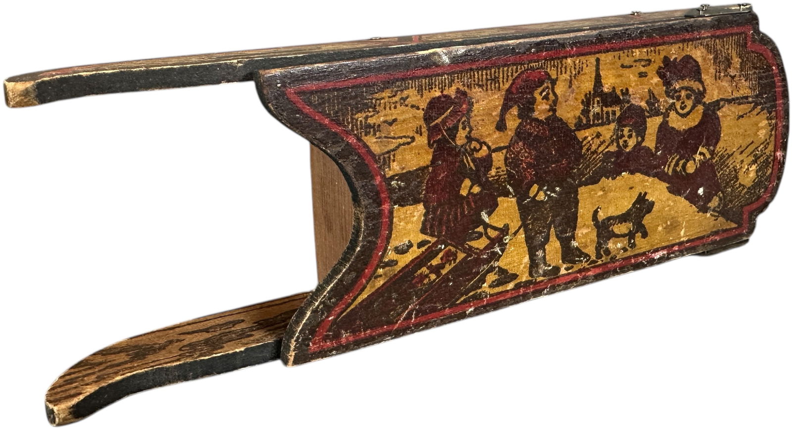 SMALL WOODEN SLED CANDY CONTAINER - 2