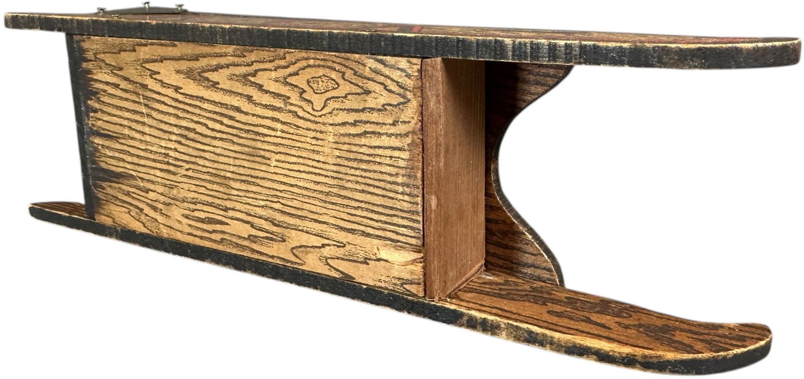 SMALL WOODEN SLED CANDY CONTAINER - 4