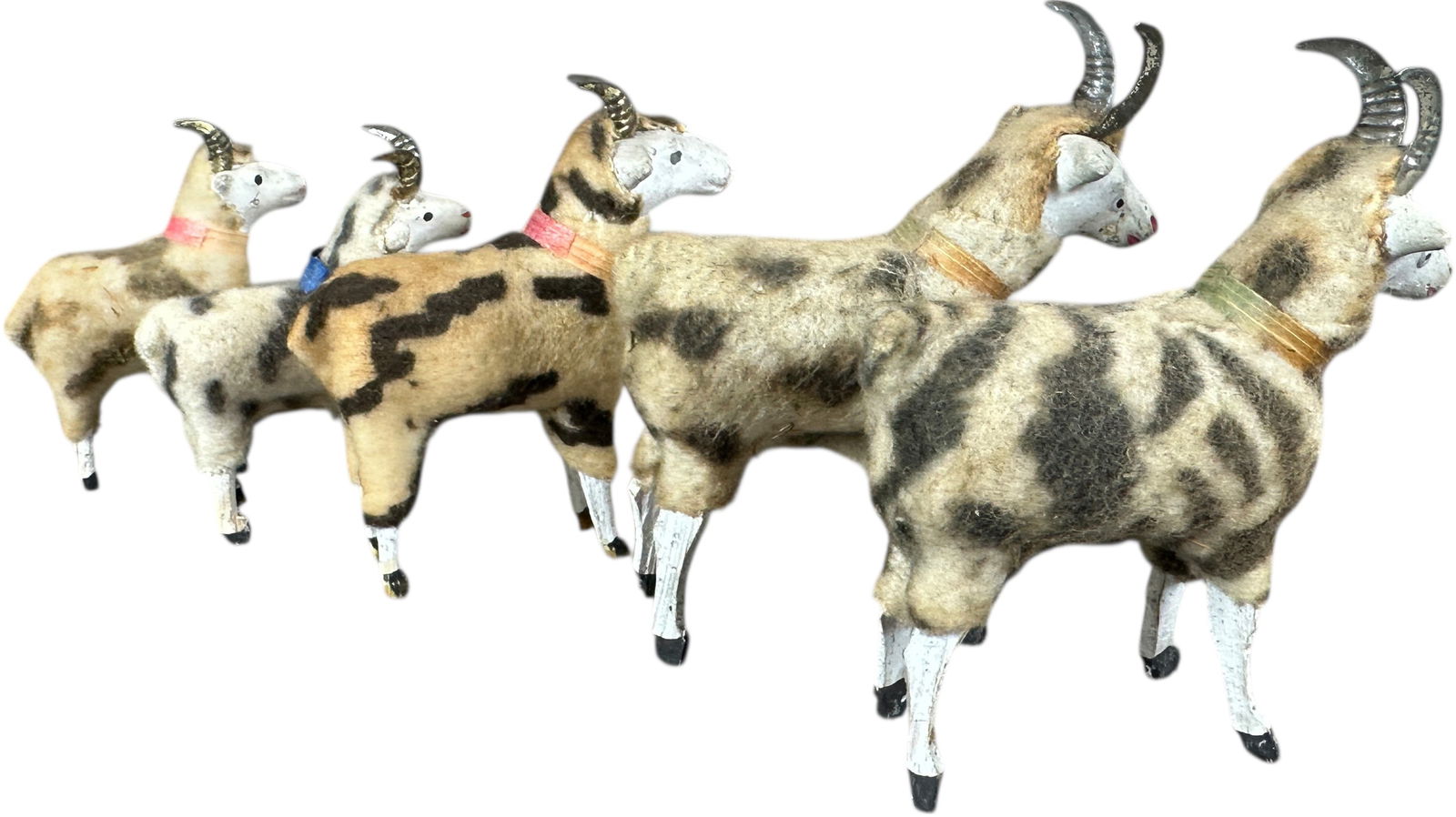 FIVE GERMAN GOATS W/METAL HORNS - 4