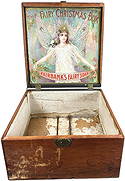 FAIRY SOAP CHRISTMAS BOX: 1312. FAIRY SOAP CHRISTMAS BOX | Early Store Soap Display Box. Provenance: Bob & Maurine Young | 16 x8 x 16" lwh. | (Very Good to Excellent Condition) | $400 - $800