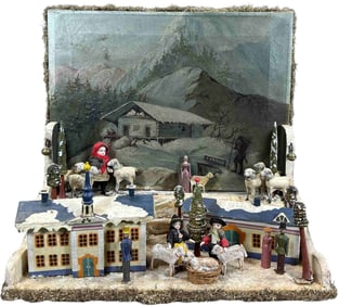 MOUNTAIN VILLAGE DIORAMA DISPLAY SCENE
