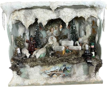 CHRISTMAS MARKET VILLAGE STALL DISPLAY SCENE