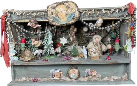 CHRISTMAS MARKET DECORATION STALL DISPLAY SCENE