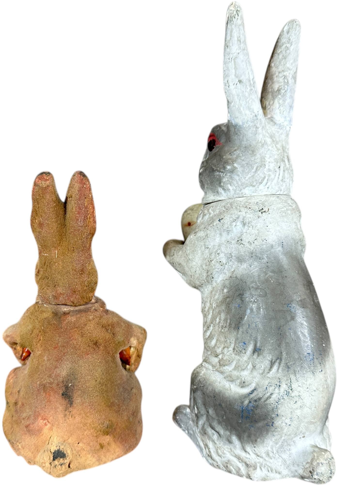 TWO STANDING UP RABBIT CANDY CONTAINERS - 3