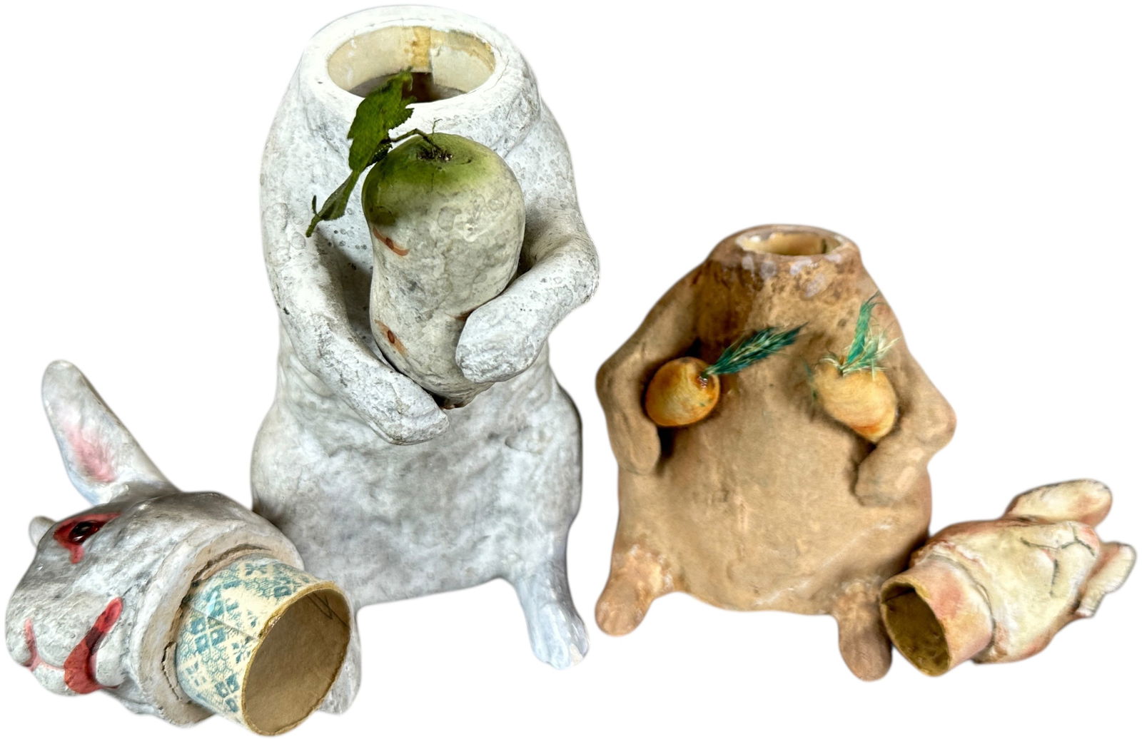 TWO STANDING UP RABBIT CANDY CONTAINERS - 5