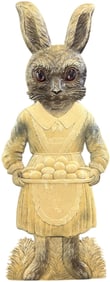 EASTER BUNNY LADY W/ EGG BASKET STAND-UP