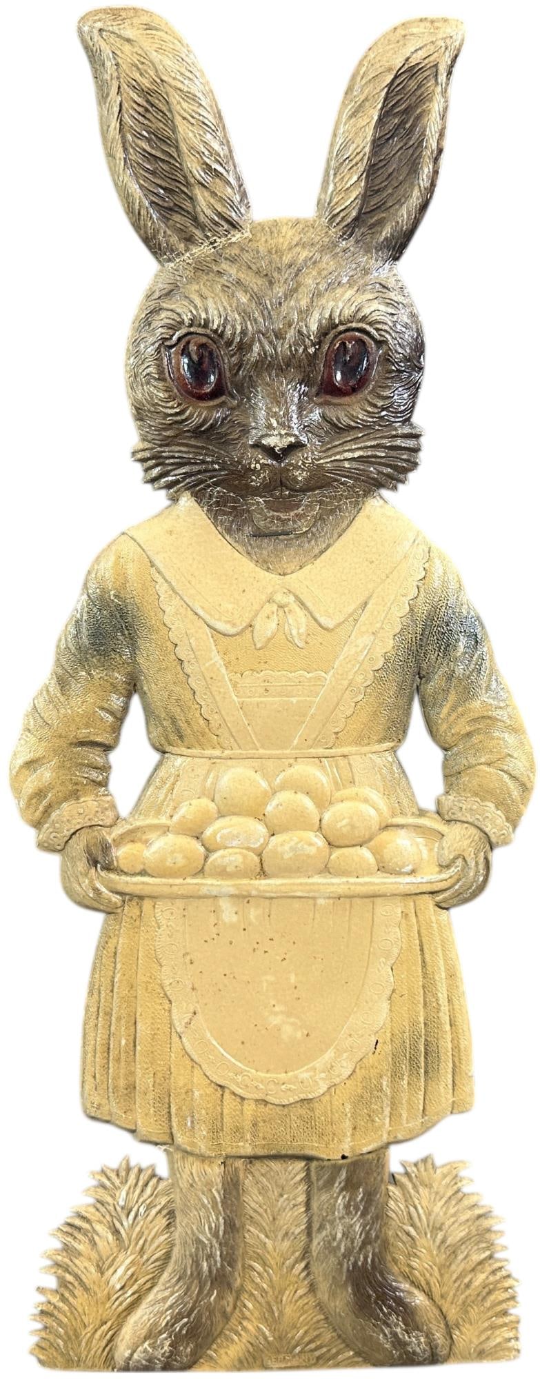 EASTER BUNNY LADY W/ EGG BASKET STAND-UP: 1331. EASTER BUNNY LADY W/ EGG BASKET STAND-UP | 19" l. | (Excellent Condition) | $300 - $600