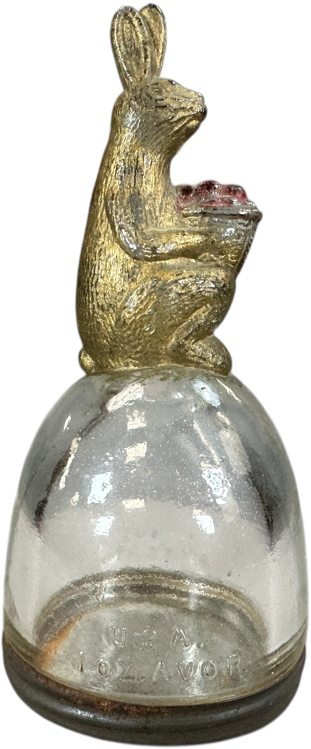 RABBIT EATING BERRIES: 1340. RABBIT EATING BERRIES | 4" h. | (Excellent Condition) | $300 - $500