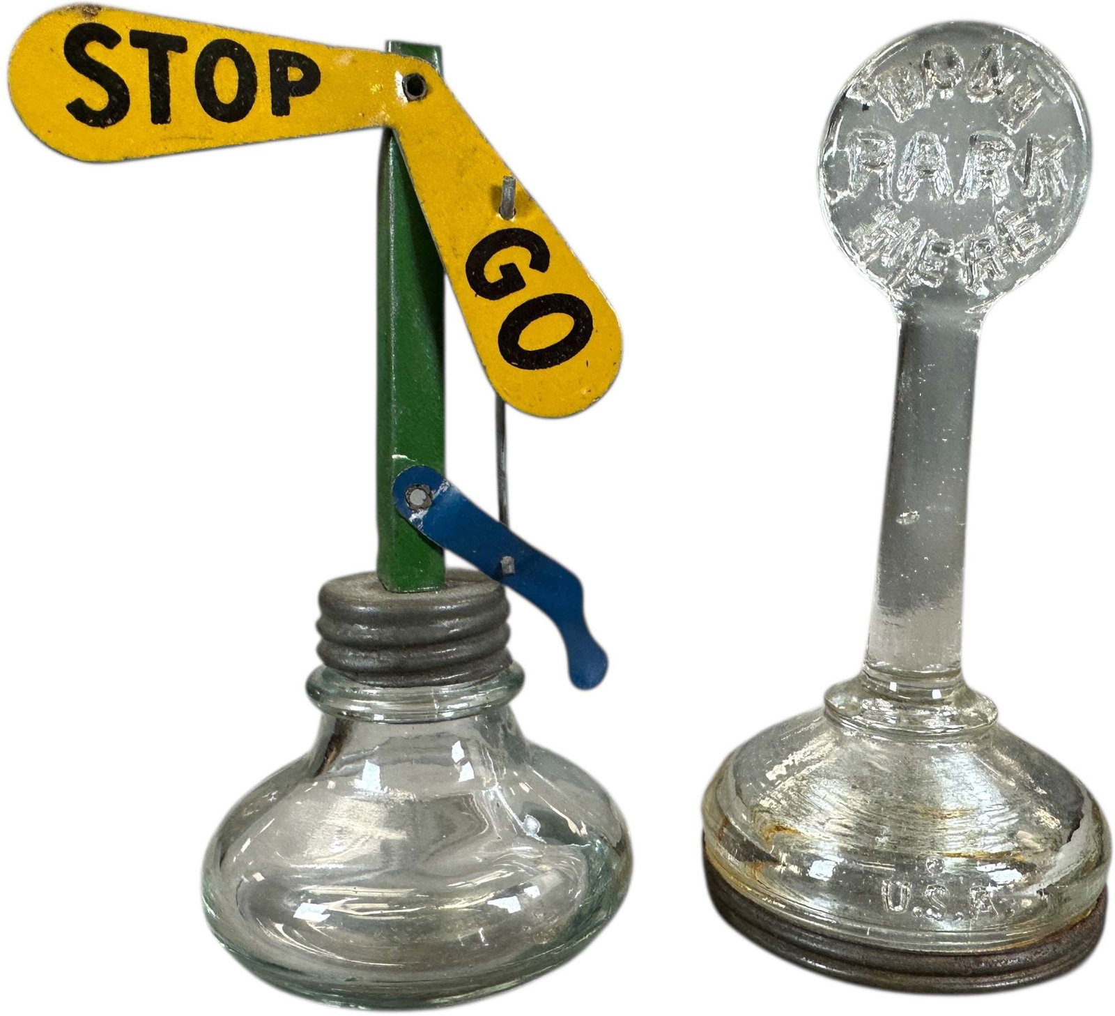 TWO ROAD SIGNS CANDY CONTAINER (1 of 5)