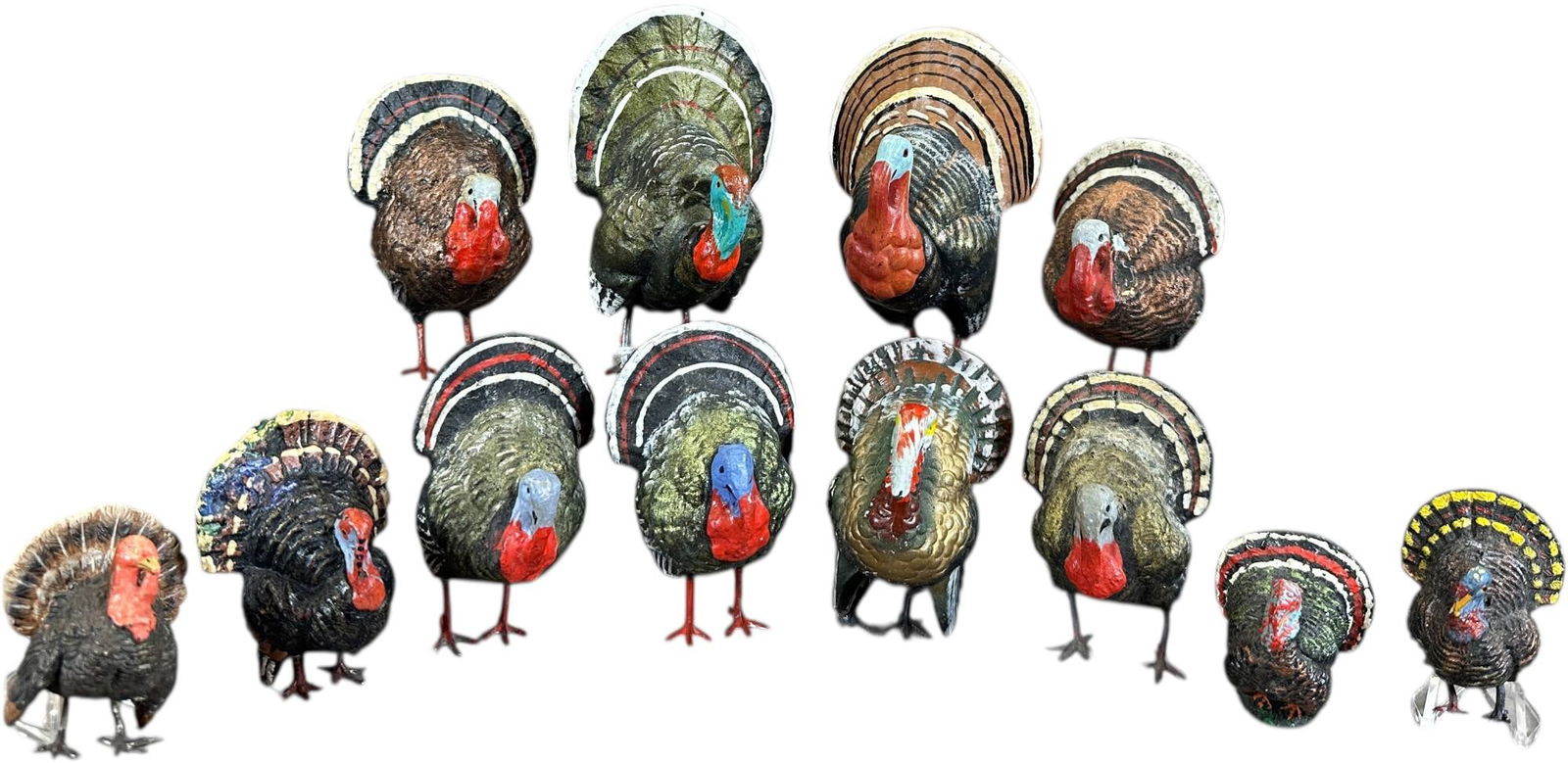 TWELVE SMALL GERMAN COMPOSITION TURKEYS (1 of 7)