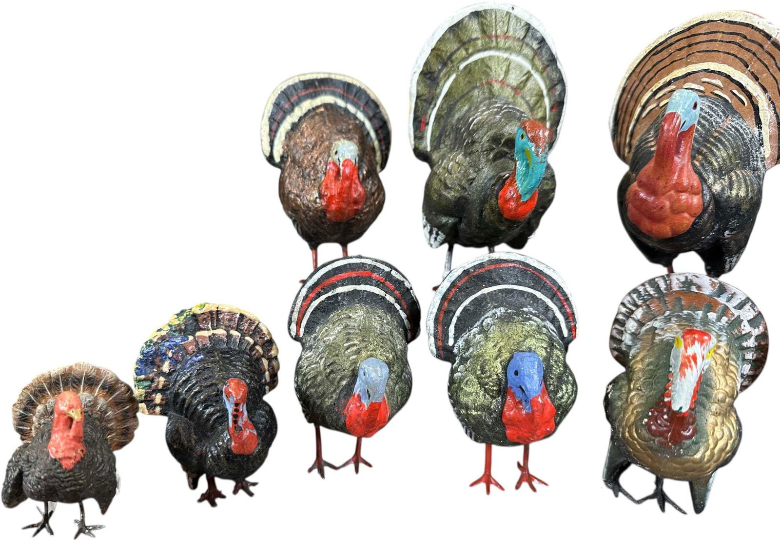 TWELVE SMALL GERMAN COMPOSITION TURKEYS - 3