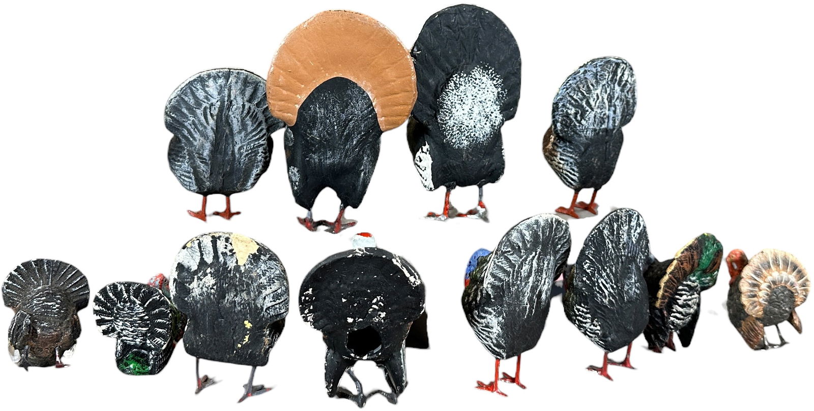 TWELVE SMALL GERMAN COMPOSITION TURKEYS - 6