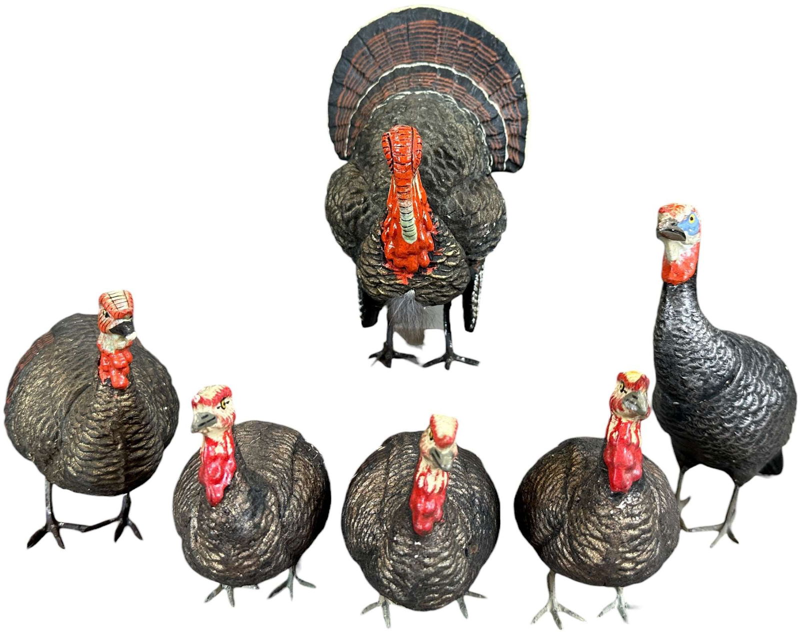 FLOCK OF HEN TURKEY CANDY CONTAINERS (1 of 4)