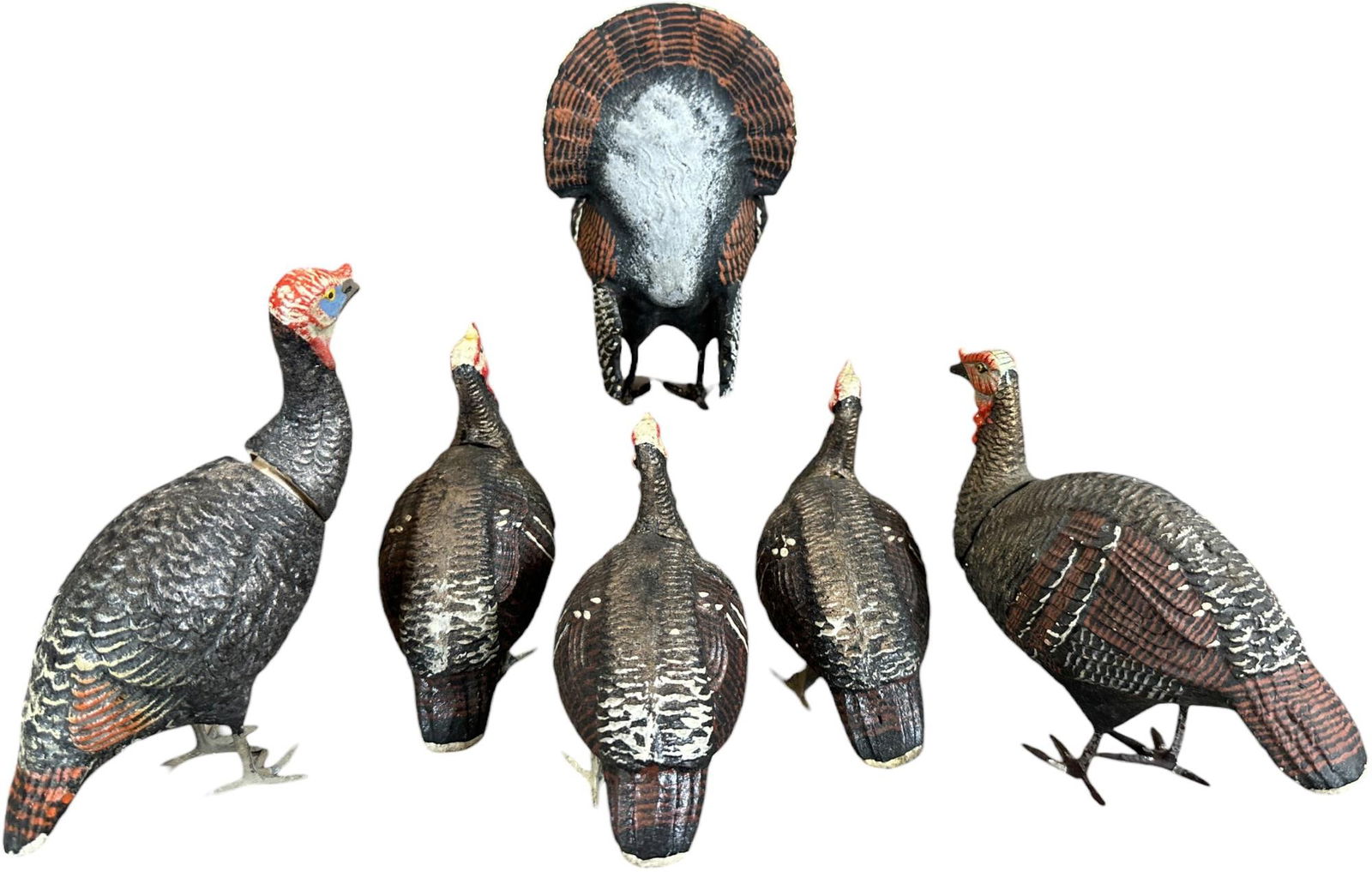 FLOCK OF HEN TURKEY CANDY CONTAINERS - 4