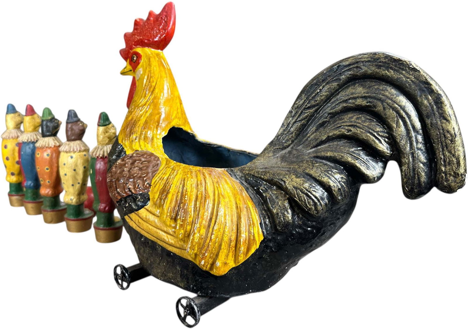 SMALL GERMAN ROOSTER SKITTLE PIN SET - 6