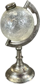 GLOBE ON STAND GLASS CANDY CONTAINER
