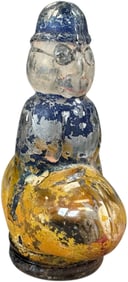 PALMER COX BROWNIE COP ON EGG GLASS CANDY