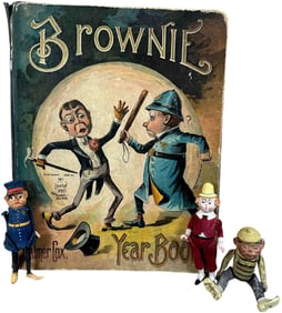 BROWNIE BOOK W/ GERMAN COMPO FIGURES