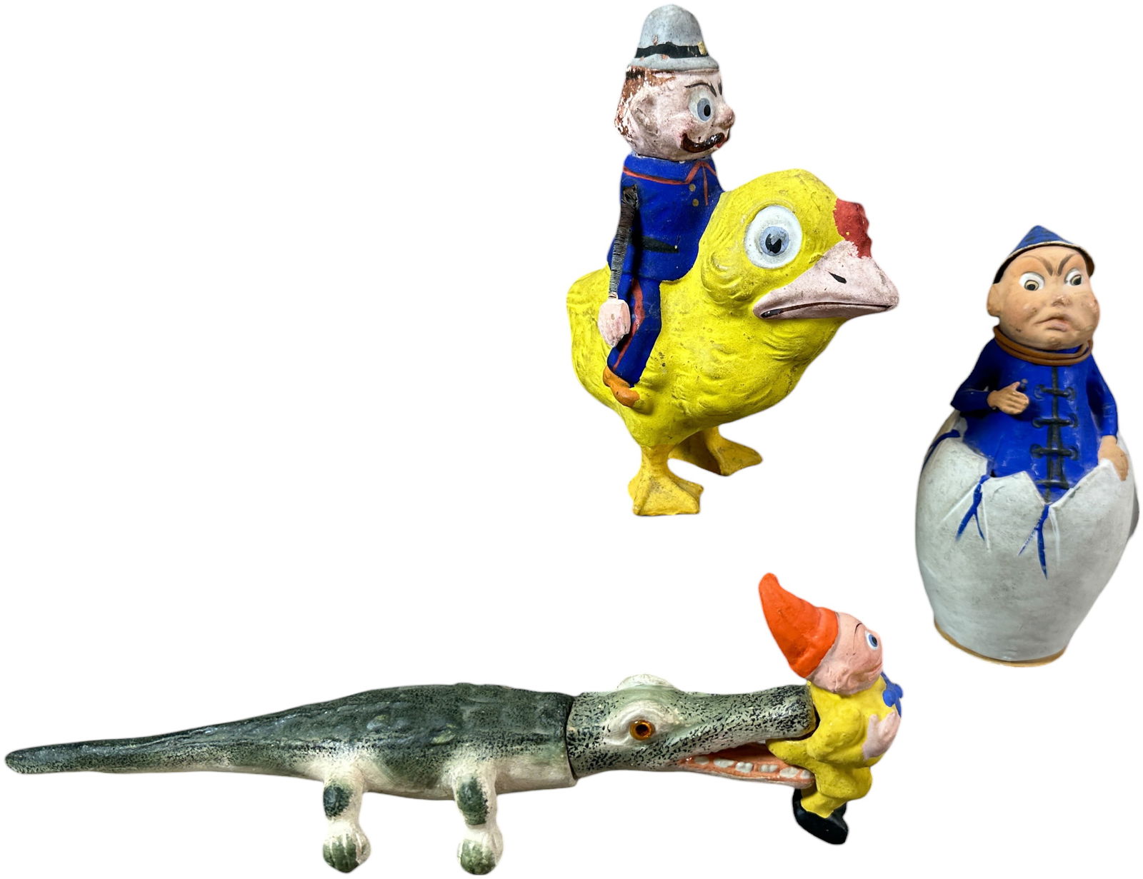 THREE PALMER COX CANDY CONTAINERS - 3