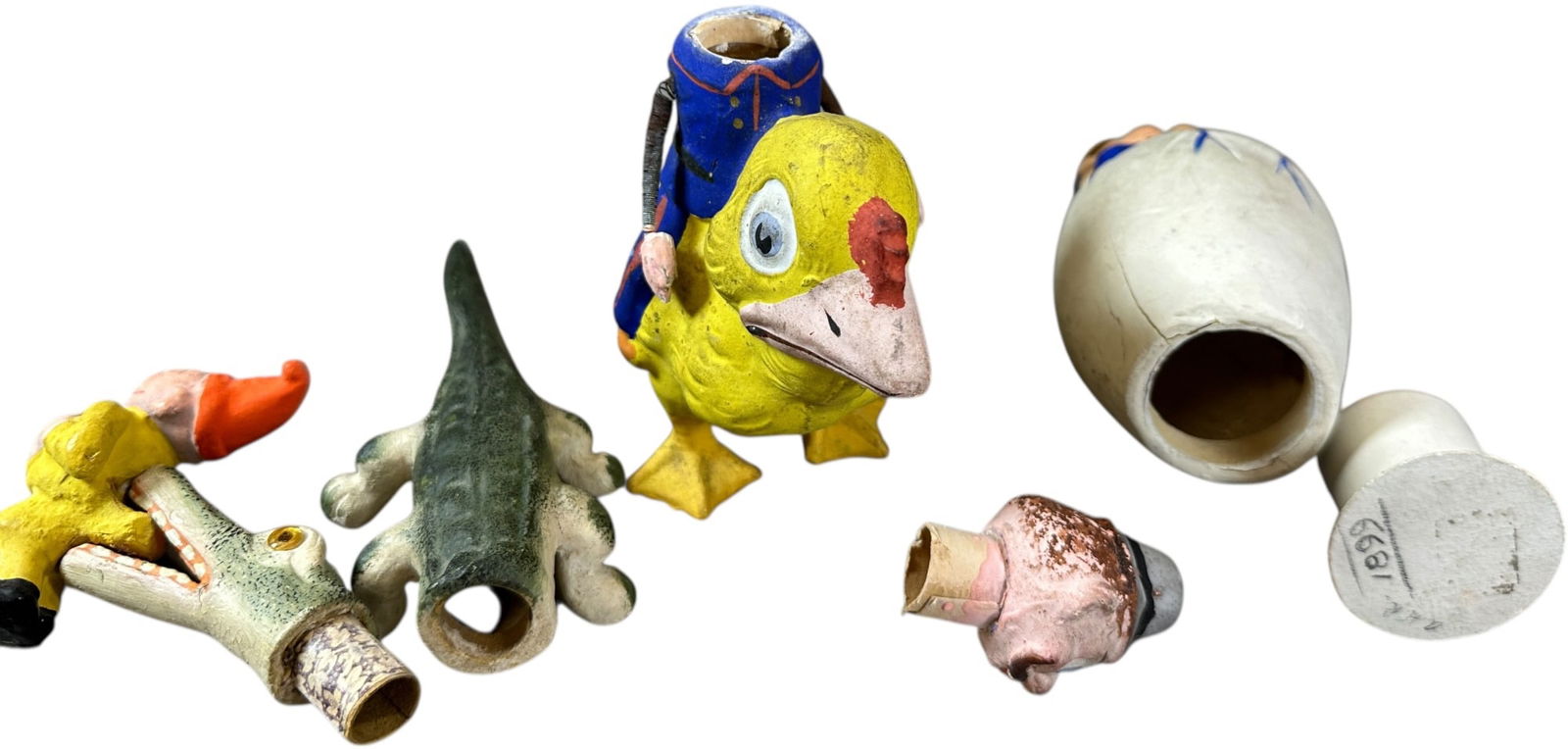 THREE PALMER COX CANDY CONTAINERS - 5