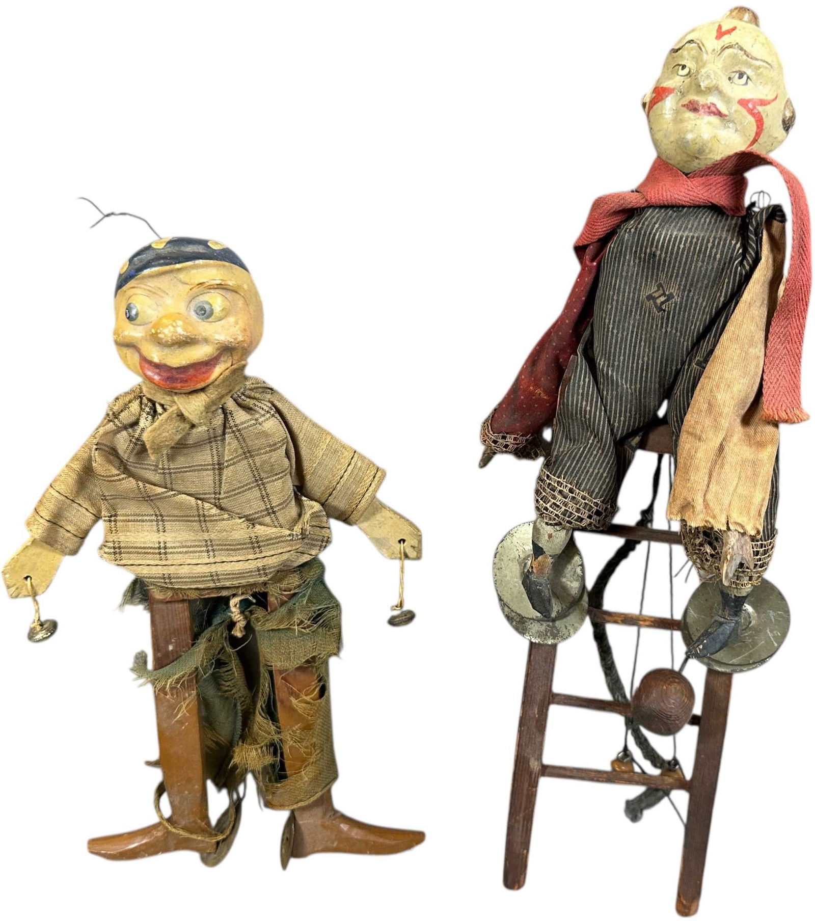 TWO GERMAN HAND SQUEEZE CYMBAL TOYS (1 of 6)