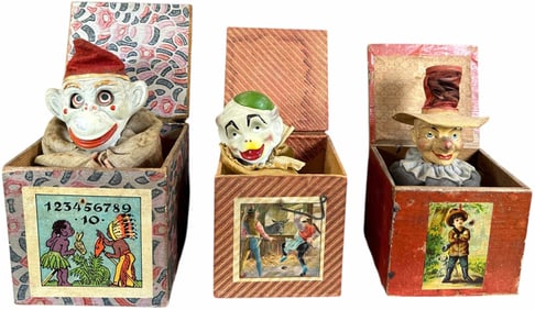 THREE EARLY JACK IN THE BOX