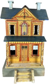 YELLOW FACADE/BLUE ROOF HOUSE