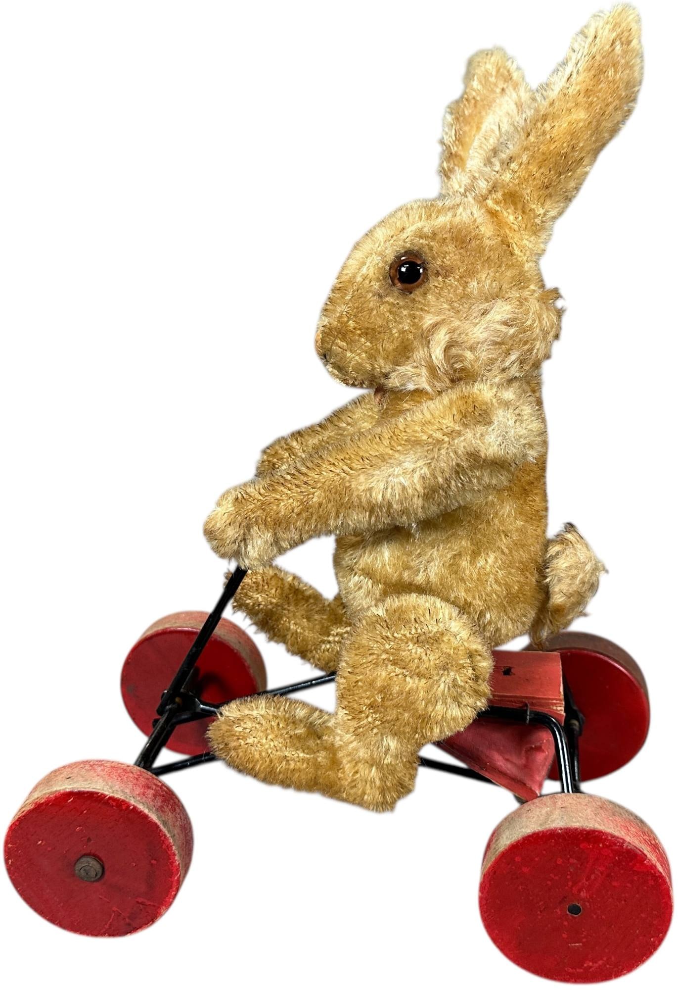 RABBIT ON WHEELS PULL TOY - 2