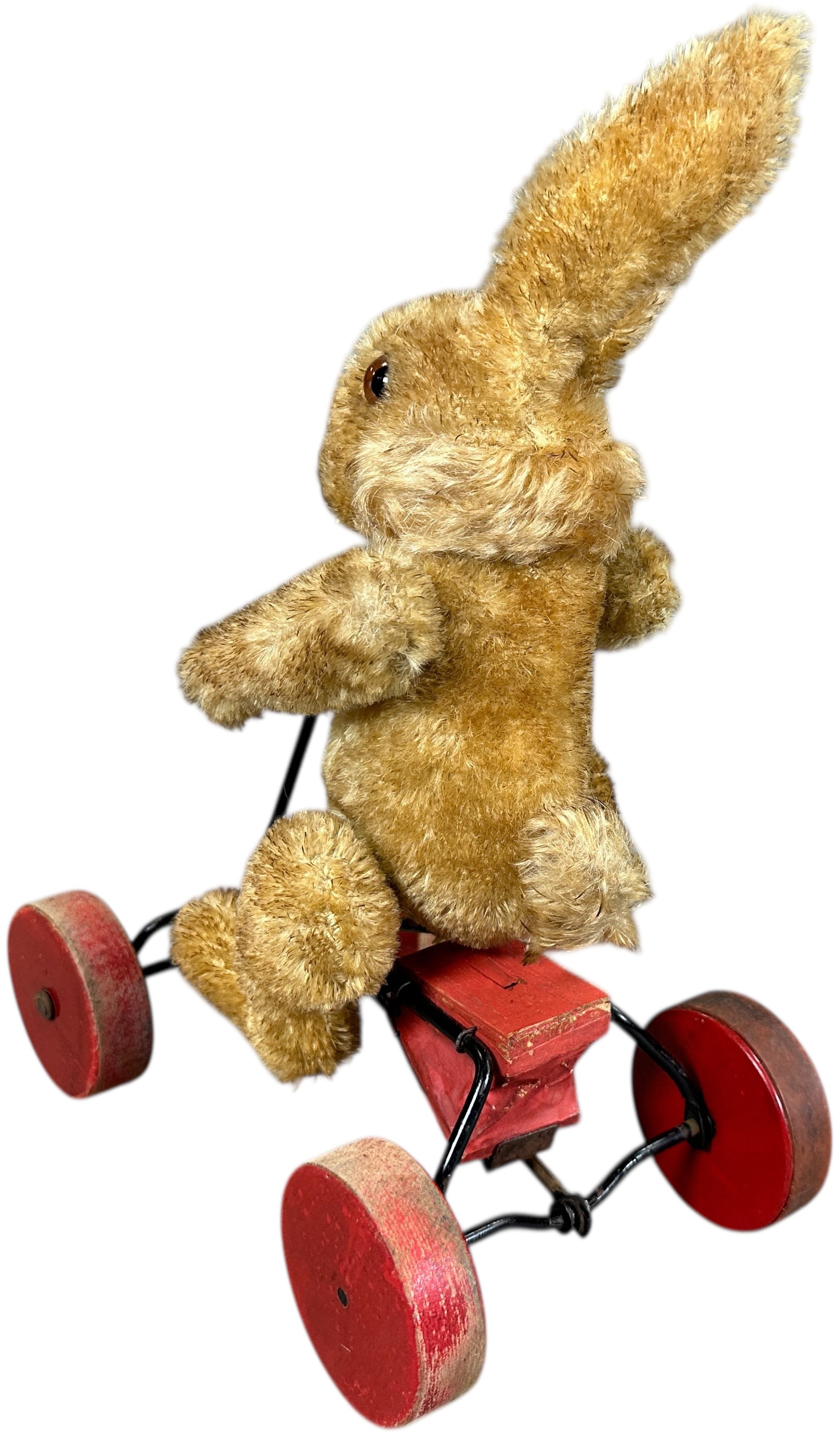 RABBIT ON WHEELS PULL TOY - 3