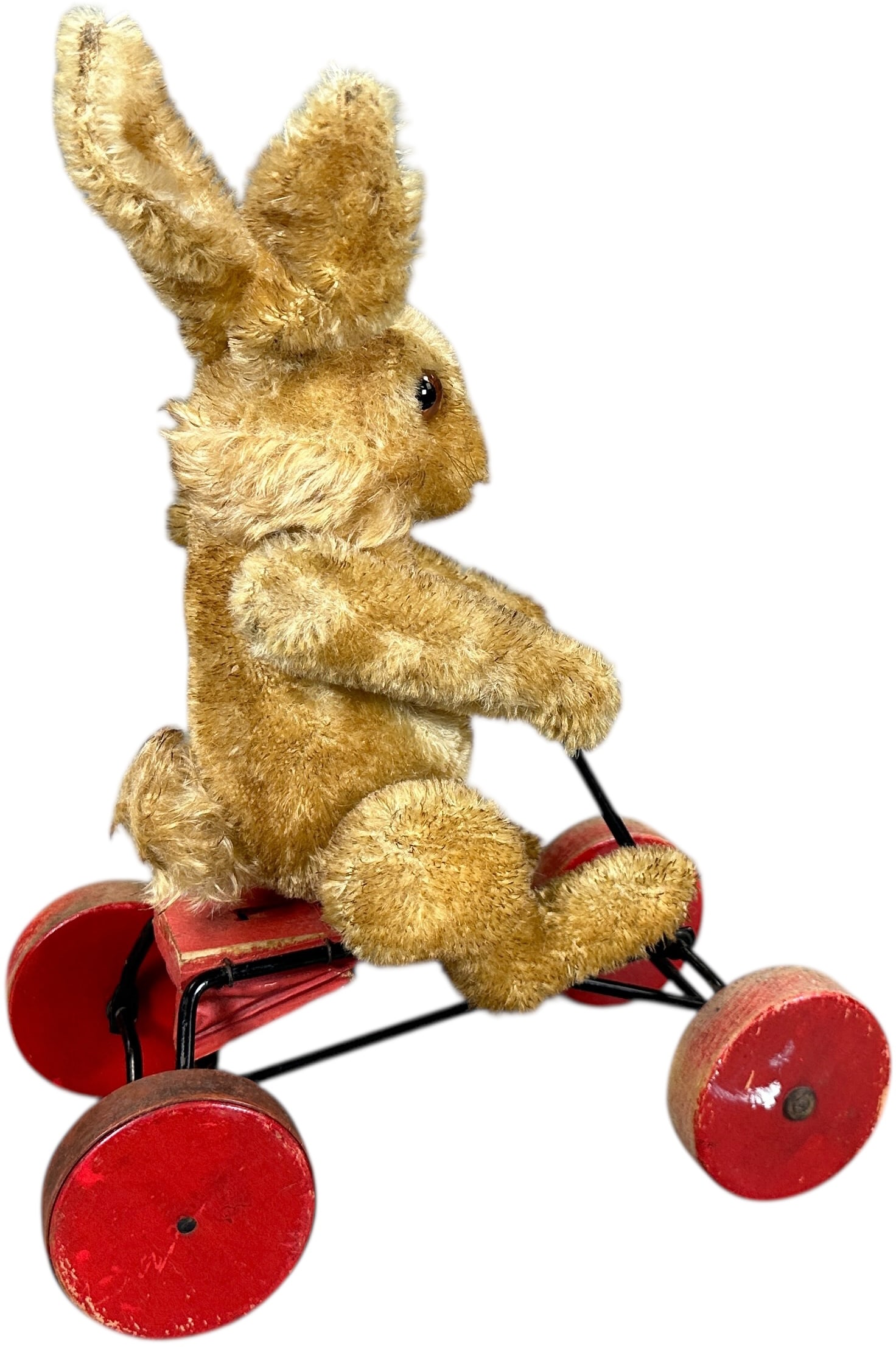 RABBIT ON WHEELS PULL TOY - 5