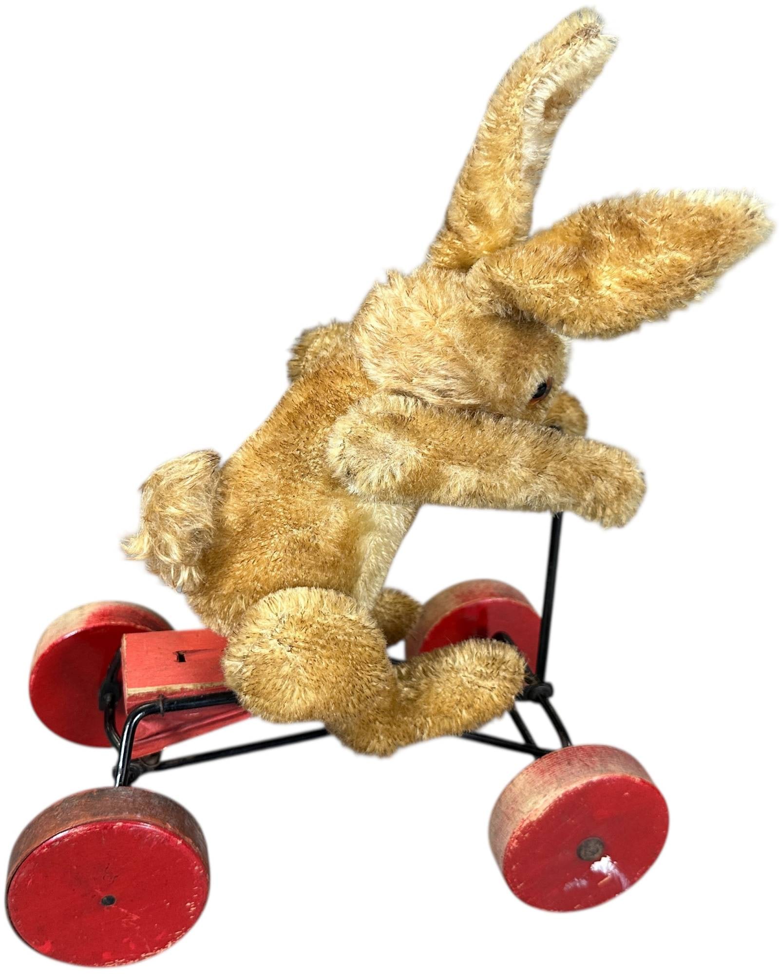 RABBIT ON WHEELS PULL TOY - 8