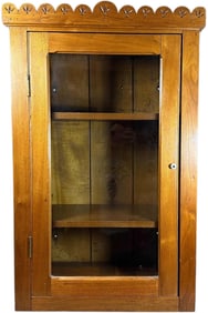 TWO SHELF WOODEN DISPLAY CABINET