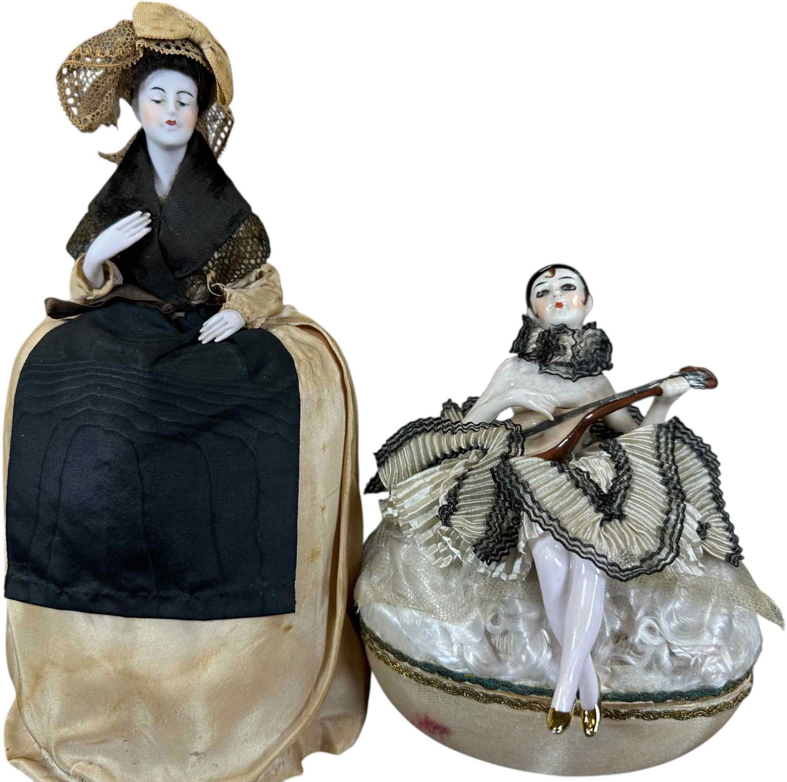 FIVE UNIQUE HALF-DOLL TYPE COMPLETE ASSEMBLAGES - 2