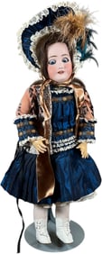 ROULLET & DECAMPS MECHANICAL WINDUP DOLL