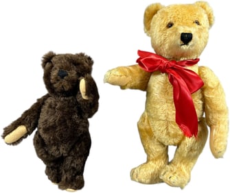TWO EARLY 1950S STEIFF TEDDY BEARS