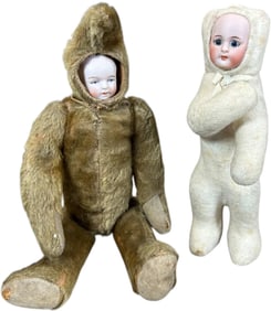 TWO BEAR DRESSED DOLL