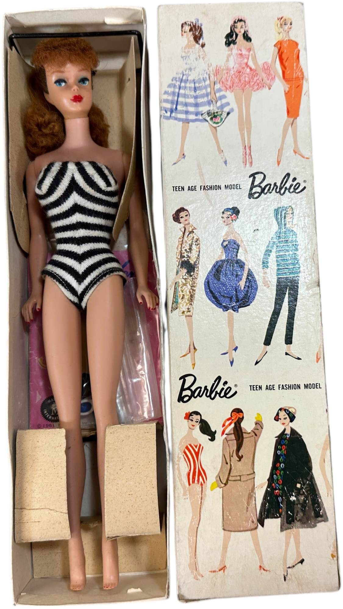 TITAN PONYTAIL BARBIE W/ ORIGINAL BOX & INSERTS: 1535. TITAN PONYTAIL BARBIE W/ ORIGINAL BOX & INSERTS | 12" h. | (Excellent Condition) | $200 - $400