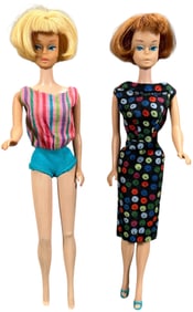 TWO AMERICAN GIRL BUBBLE CUT BARBIE DOLLS