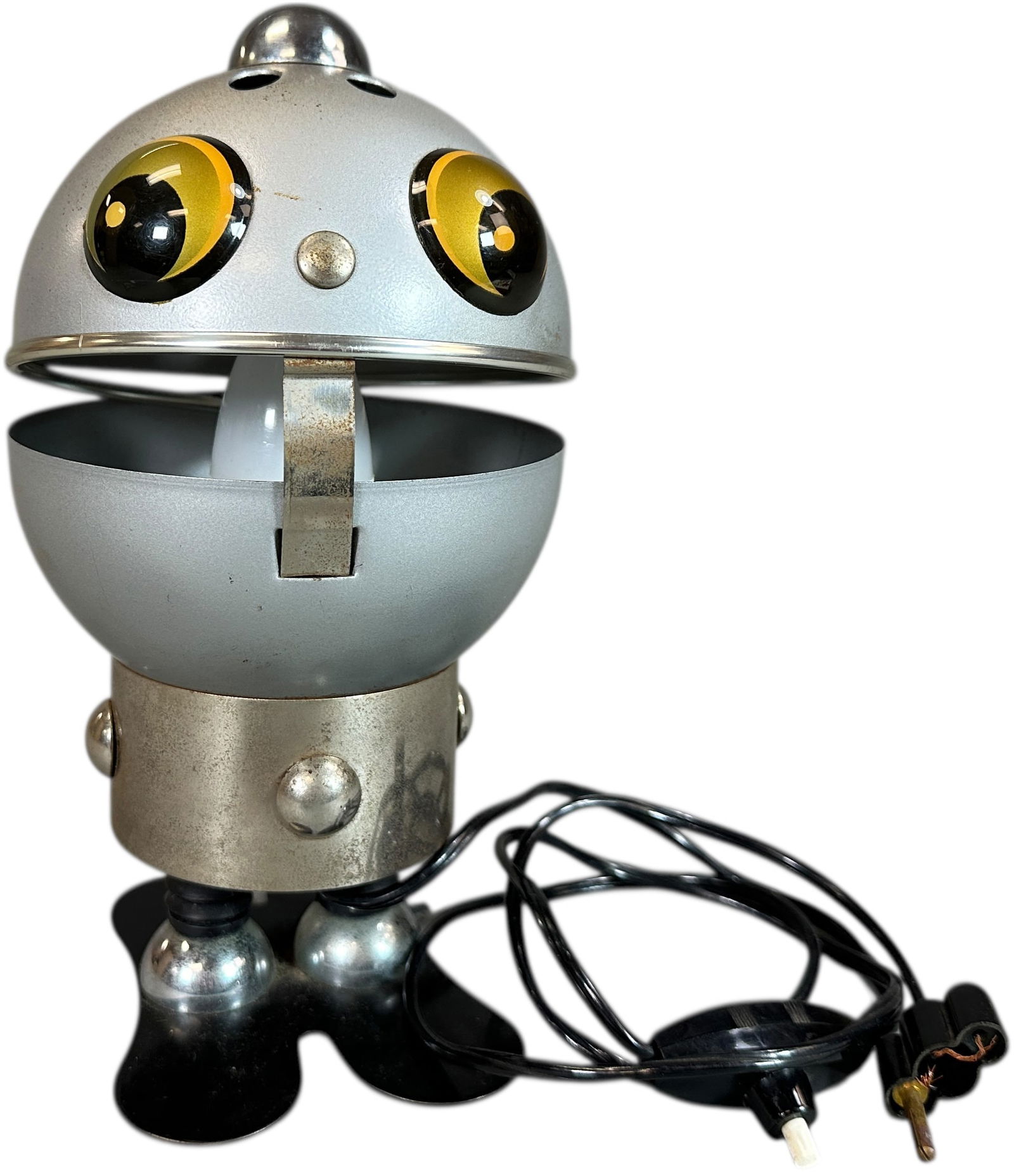 ITALIAN FONTANA STEEL 1950S ROBOT LAMP (1 of 5)