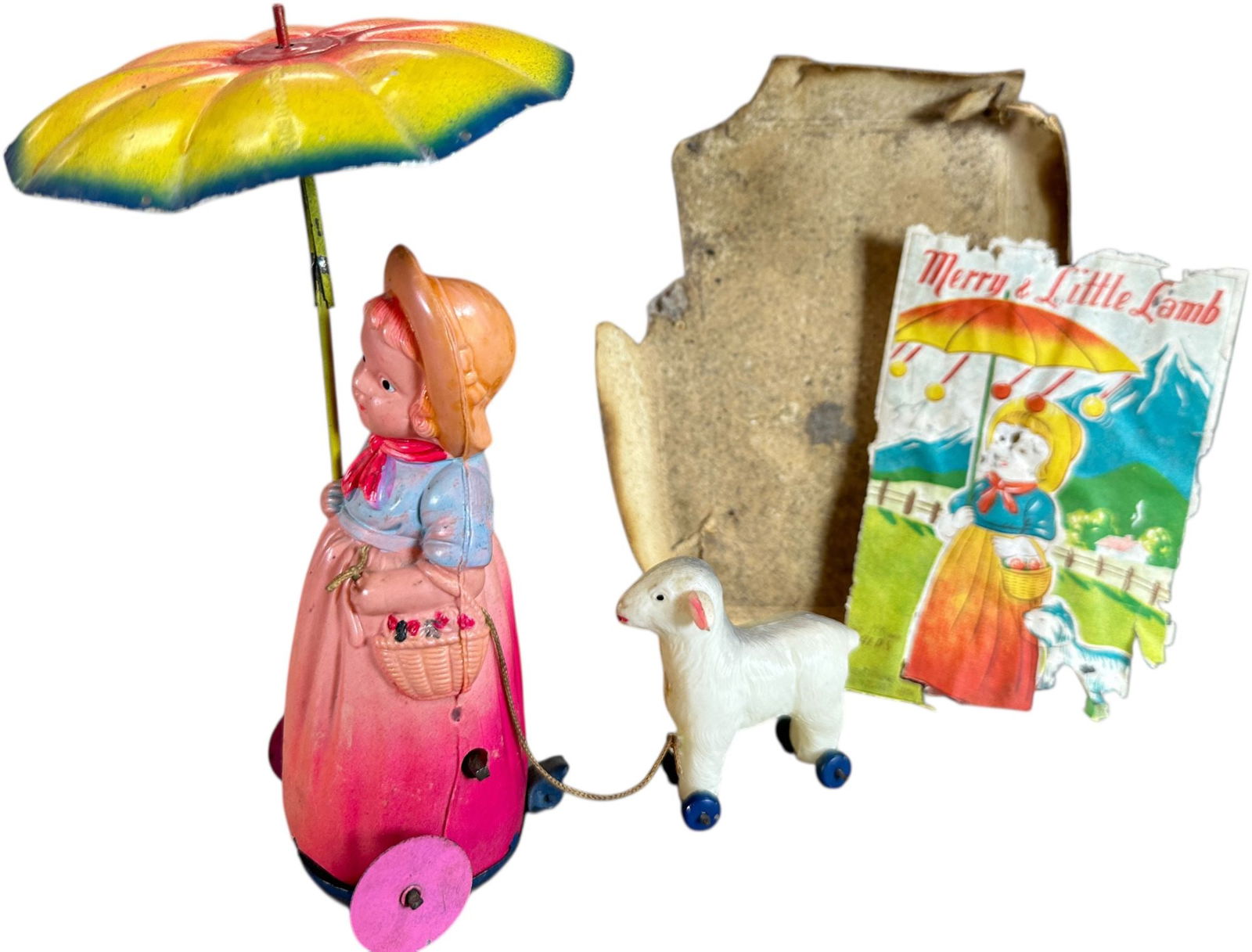 ALPS CELLULOID MARY & LAMB W/ LID (1 of 5)