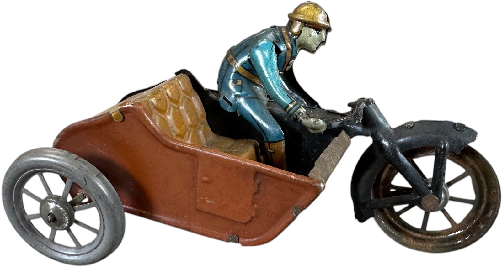 LARGE INDIAN CYCLE W/ SIDECAR PENNY TOY (1 of 6)