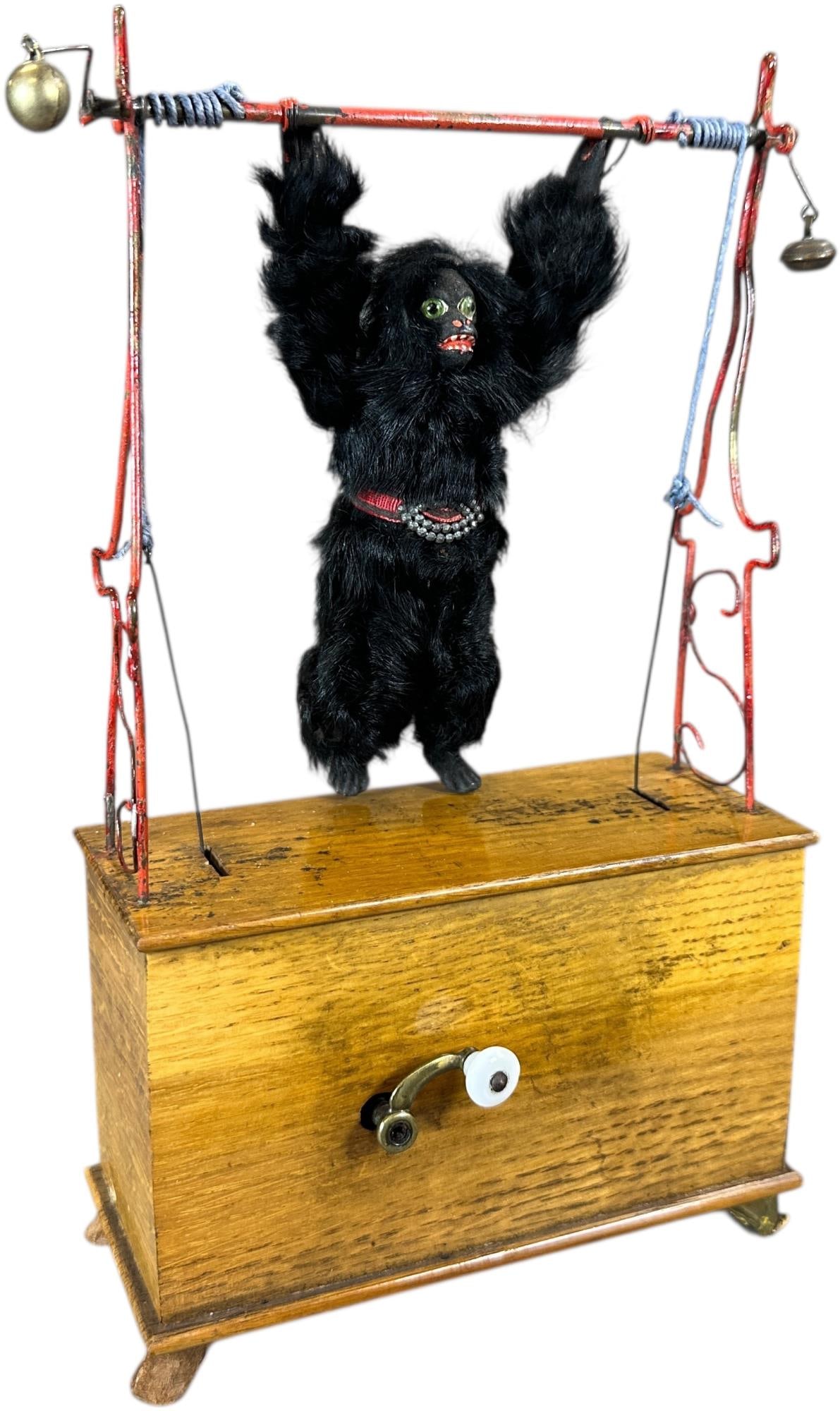S. WOOLFIELD MONKEY ACROBAT MUSIC BOX (1 of 8)
