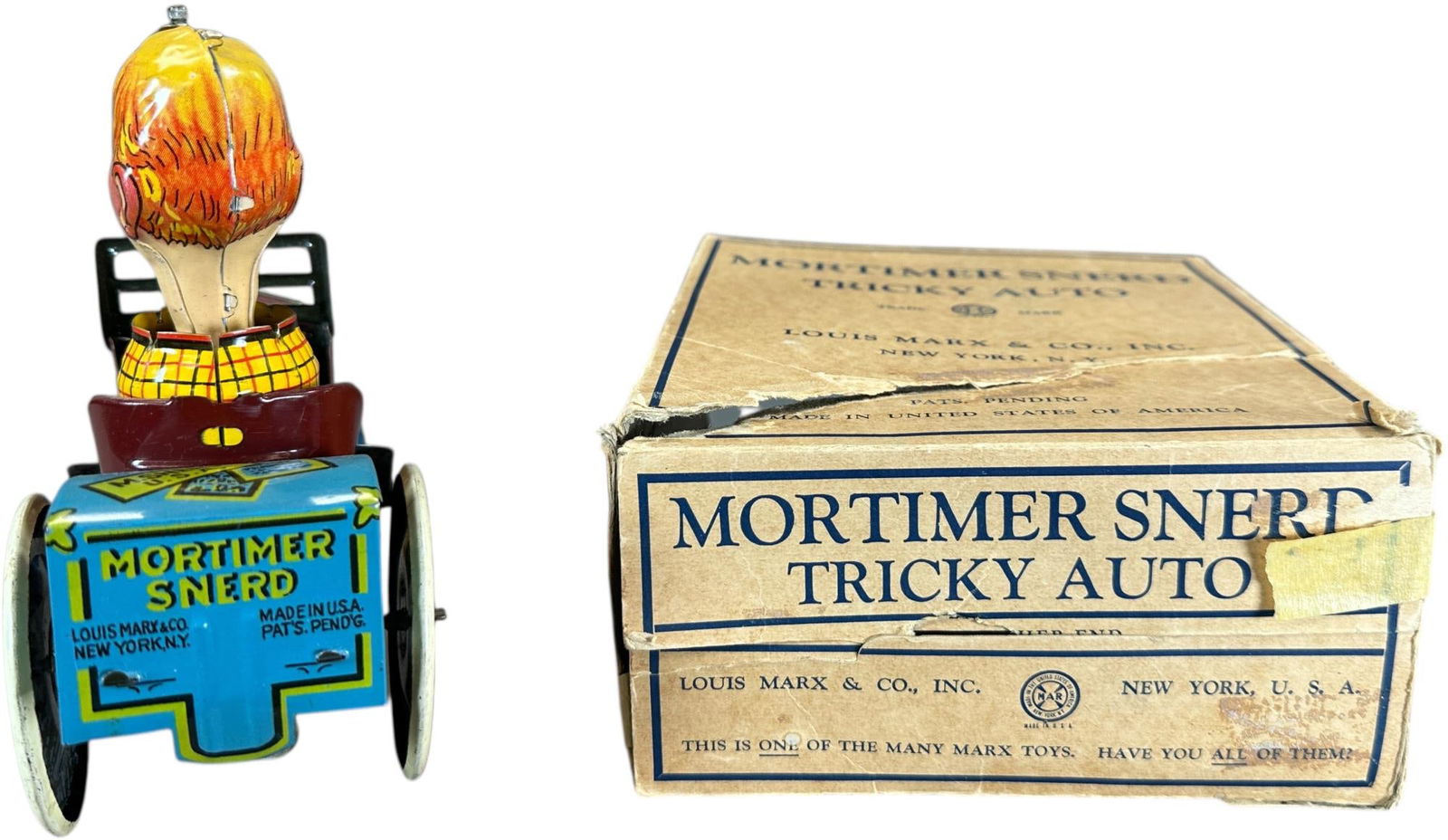 BOXED MARX MORTIMER SNERD TRICKY AUTO - 9