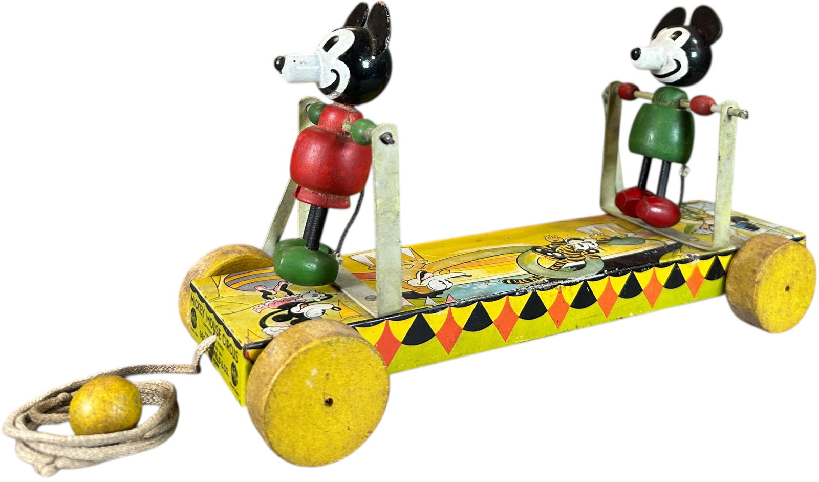 NIFTY MICKEY MOUSE CIRCUS PULL TOY - 7