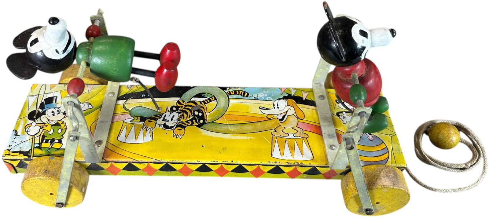 NIFTY MICKEY MOUSE CIRCUS PULL TOY - 9