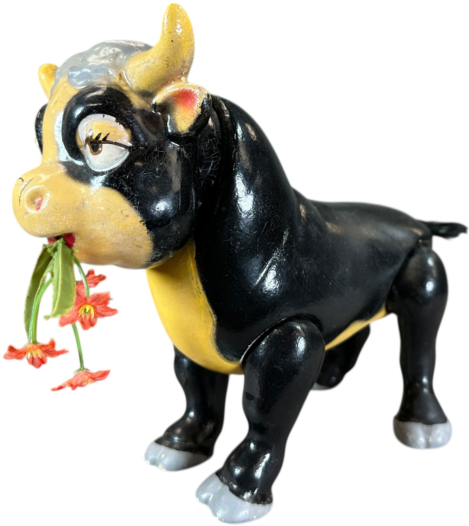 FERDINAND THE BULL COMPOSITION FIGURE: 384. FERDINAND THE BULL COMPOSITION FIGURE | 8" l. | Some overpaint, (Very Good to Excellent Condition) | $200 - $400