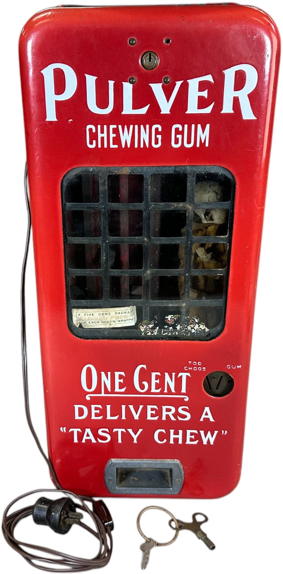 YELLOW KID PULVER GUM DISPENSER MACHINE (1 of 8)