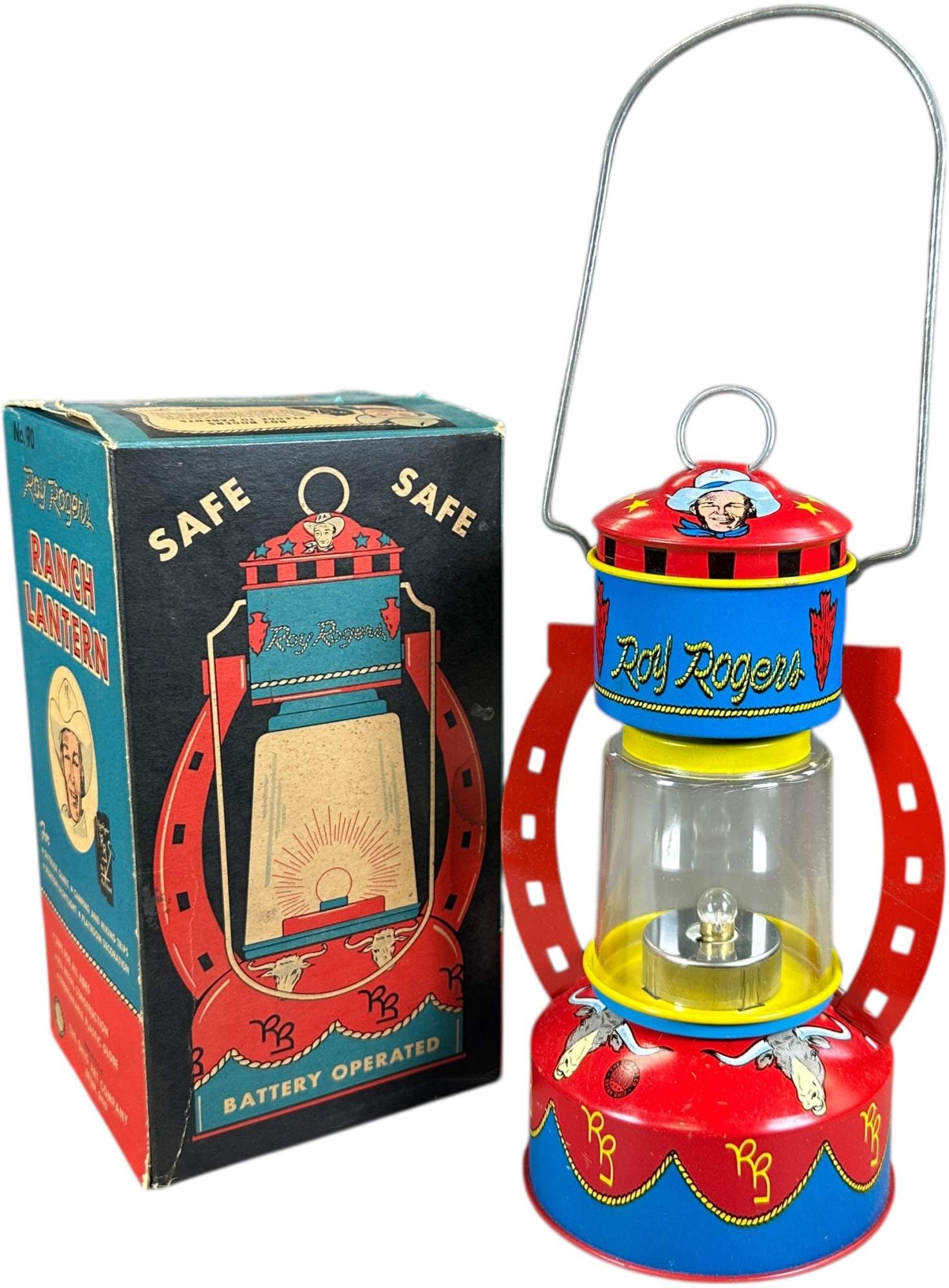 BOXED OHIO ART ROY ROGERS RANCH LANTERN: 420. BOXED OHIO ART ROY ROGERS RANCH LANTERN | 8.5" h. | (Pristine Condition) | $50 - $100