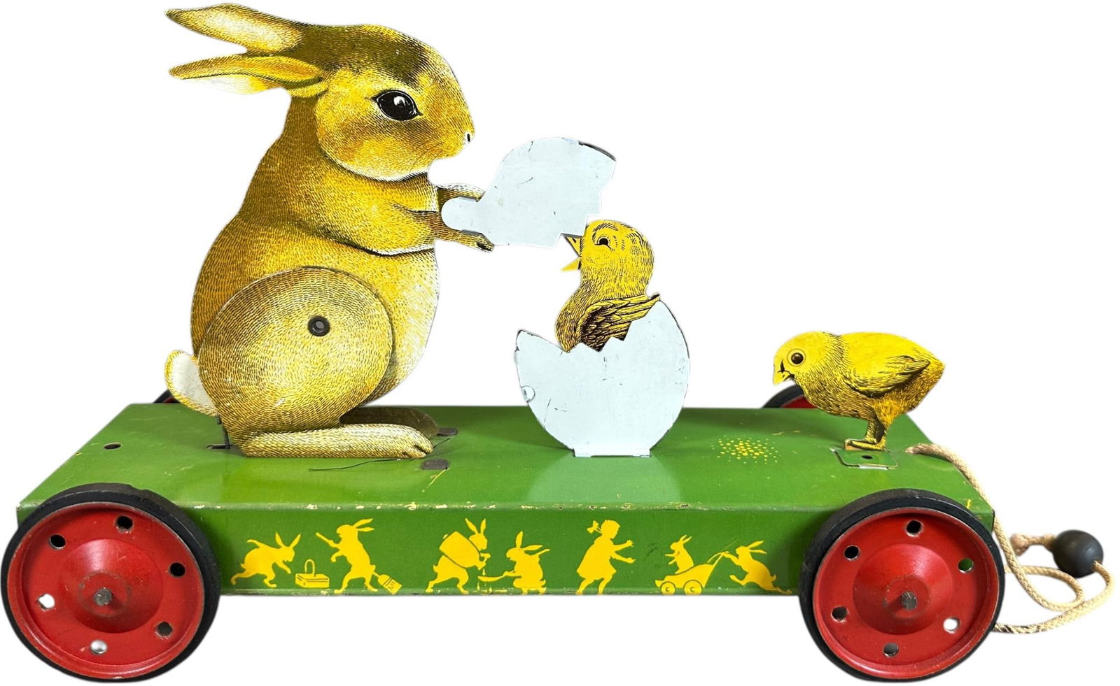 WOLVERINE RABBIT & CHICK EGG PULL TOY - 2